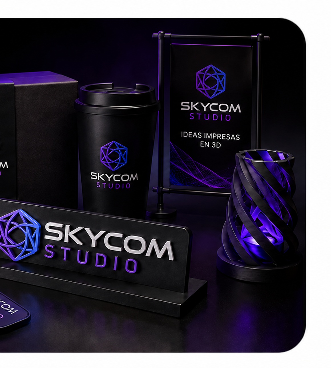 Merchandising y soluciones 3D para empresas de SKYCOM Studio